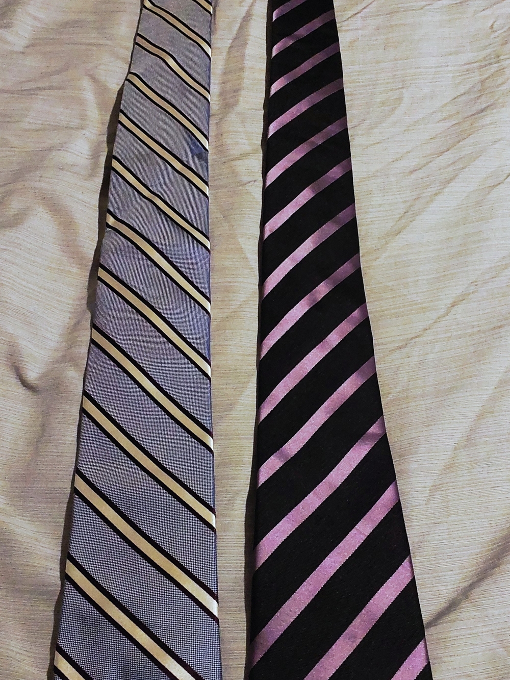 Banana Republic & Van Heusen Studio 2 - 58" Long Purple Striped Silk Ties